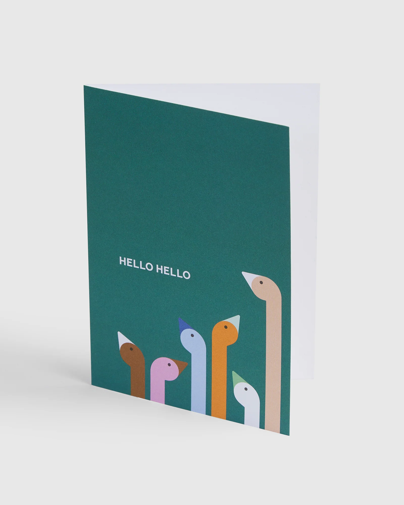 Greeting Card A6 Flock Hello Hello