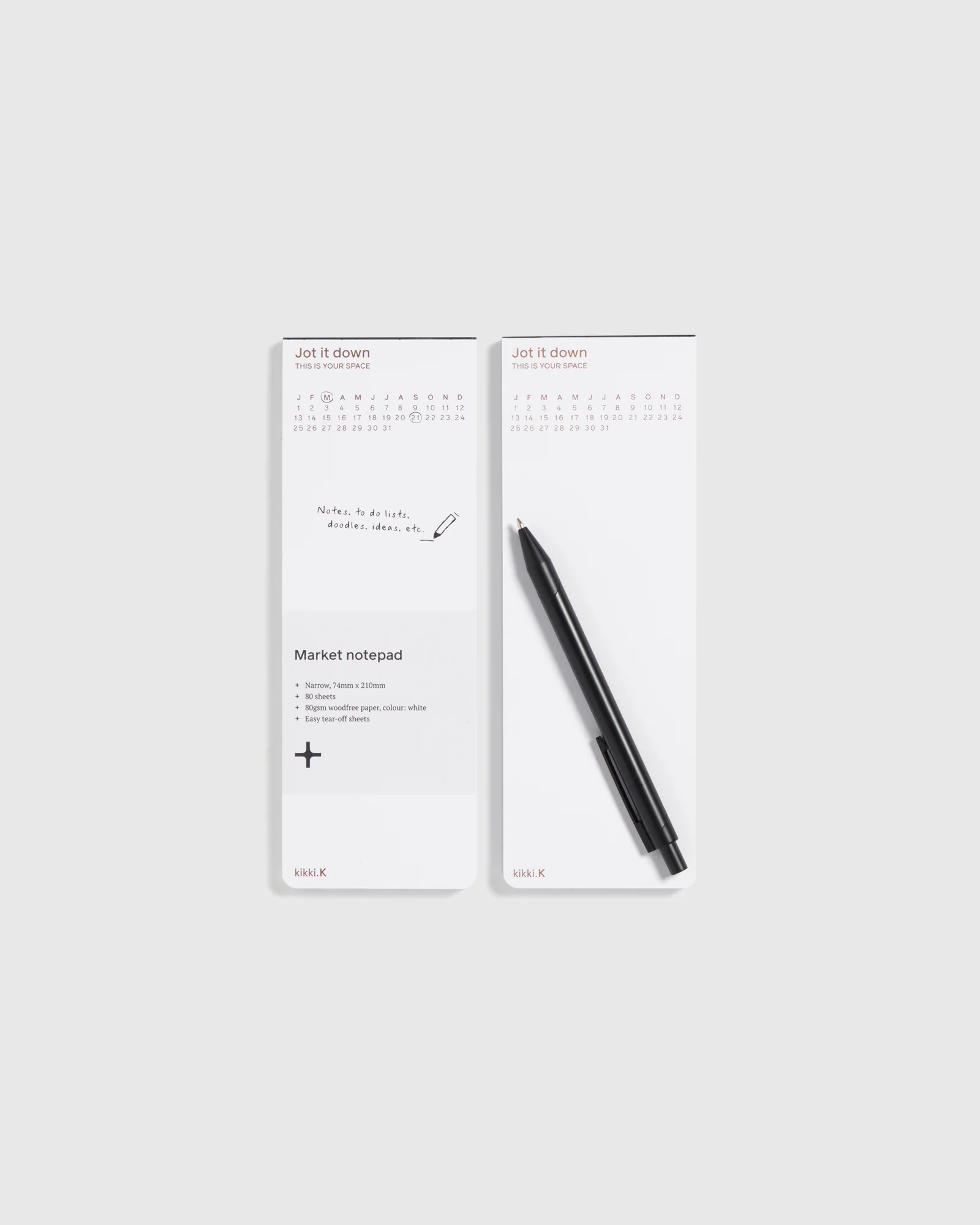 Market Notepad Narrow Jot It Down 2Pk