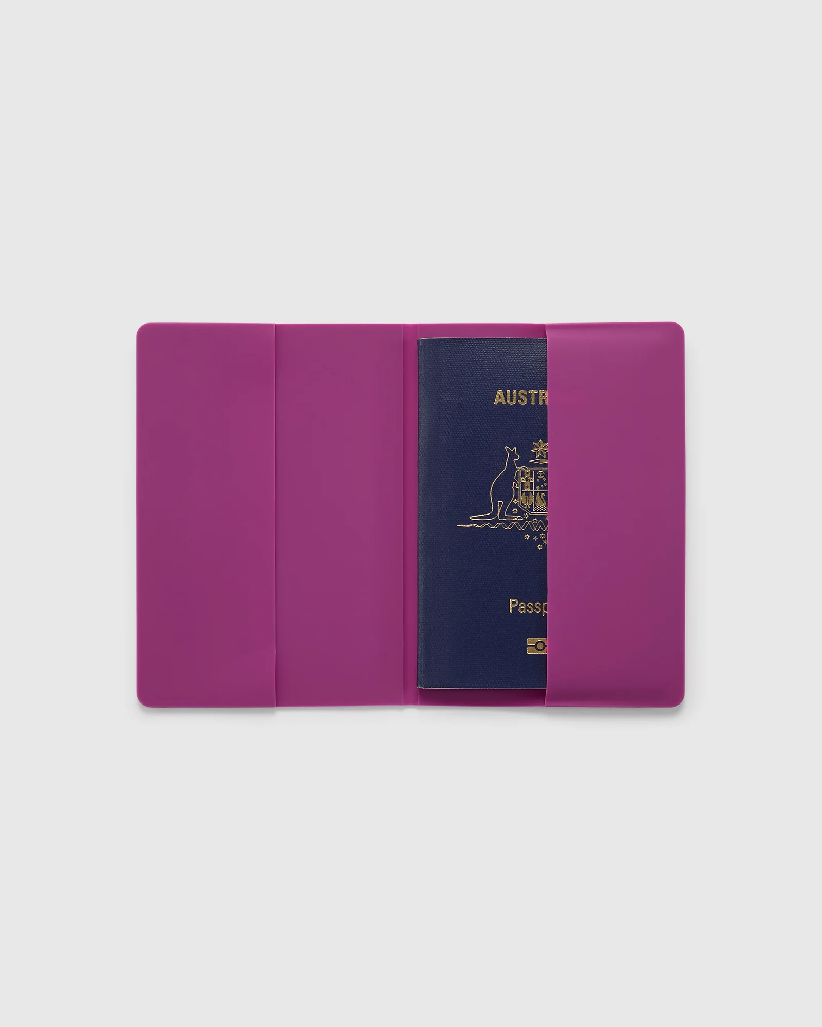 Silicone Passport Holder - Plum