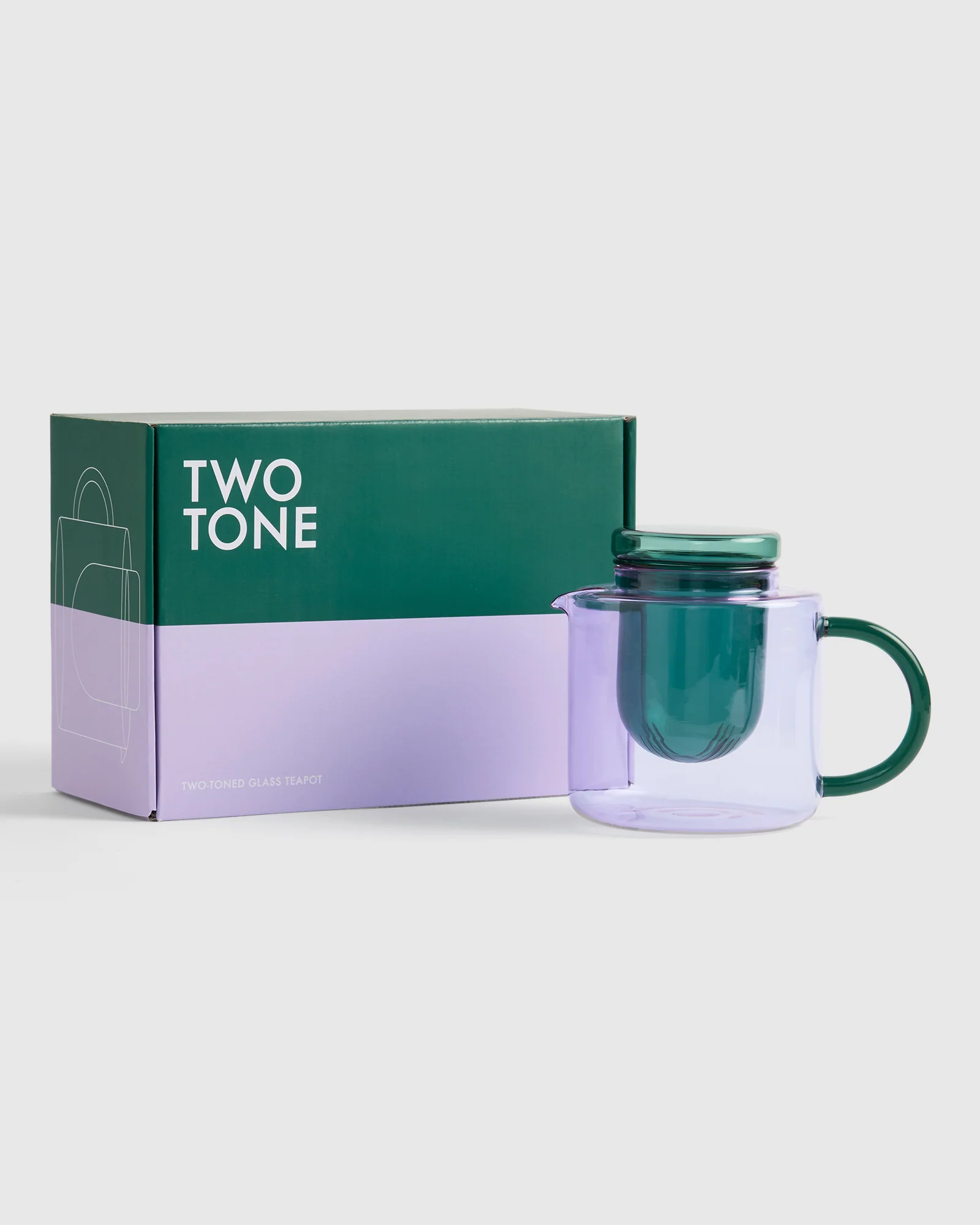 Two-Tone Glass Teapot
