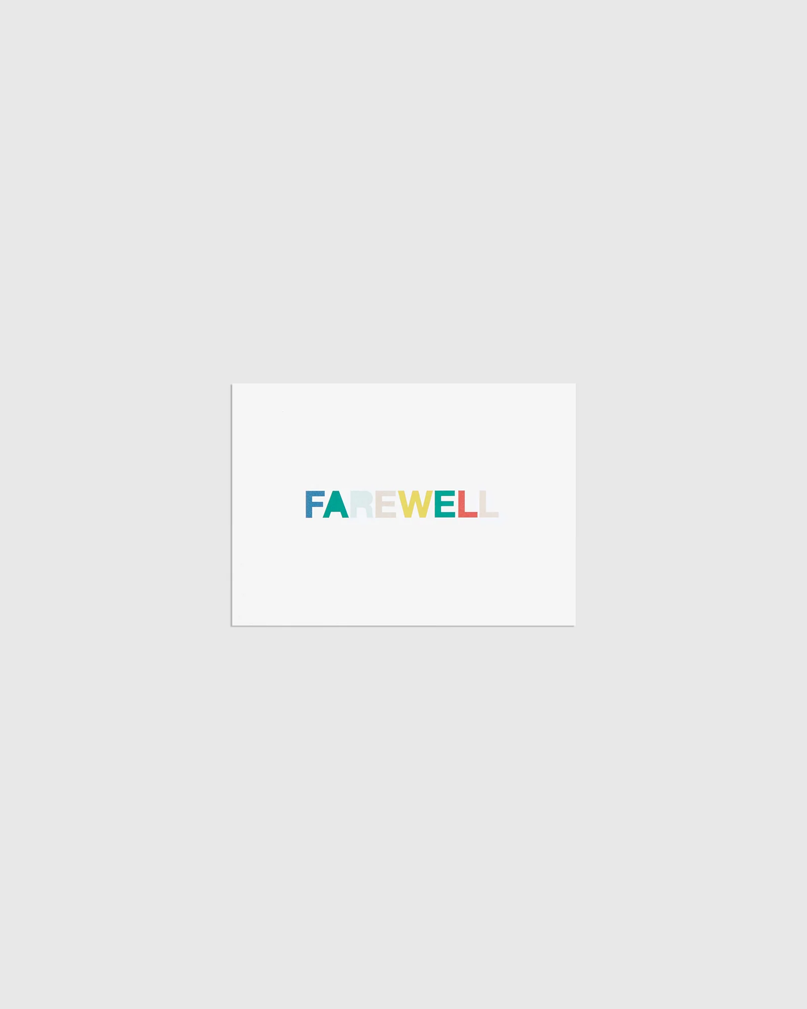 Greeting Card A6 Farewell Paper Cut