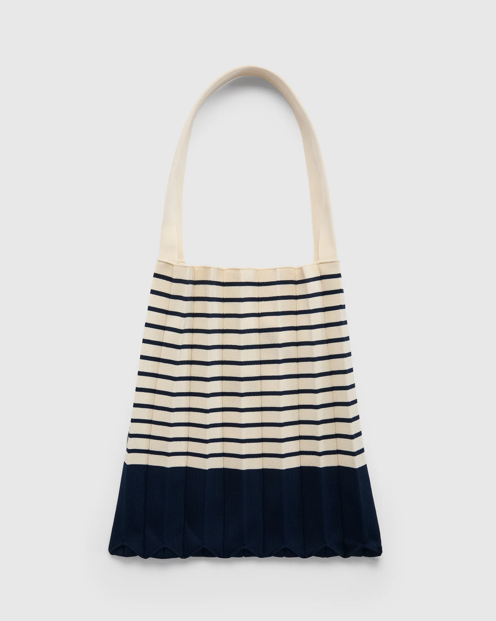 Accordion Stripe Knit Bag
