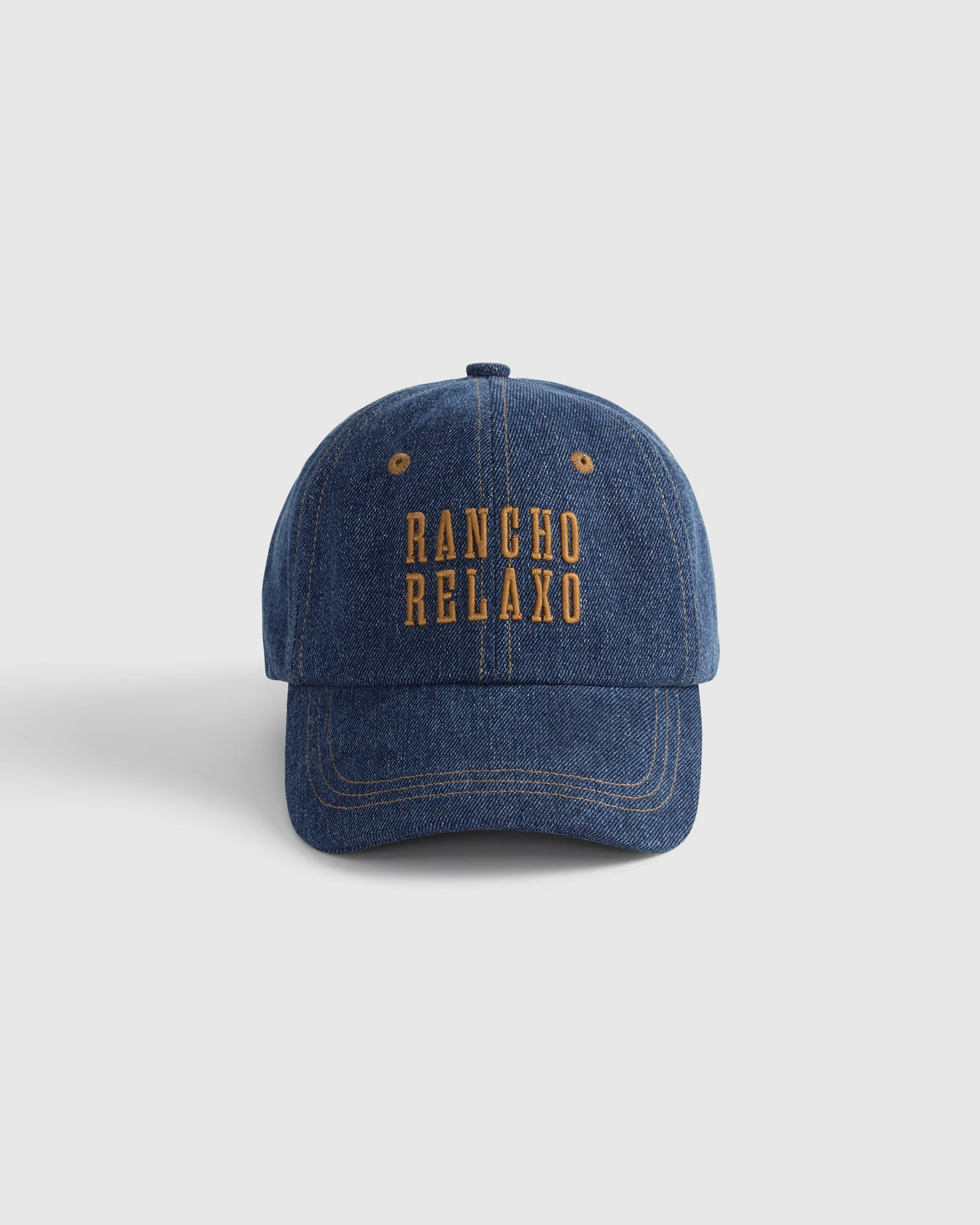 Denim Embroidered Cap