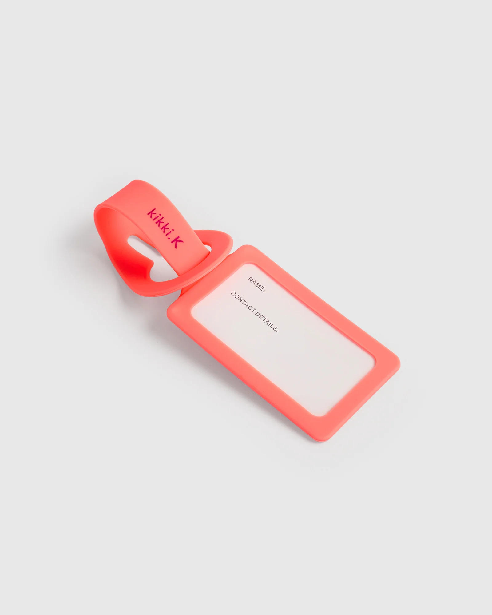 Silicone Luggage Tag - Neon Orange
