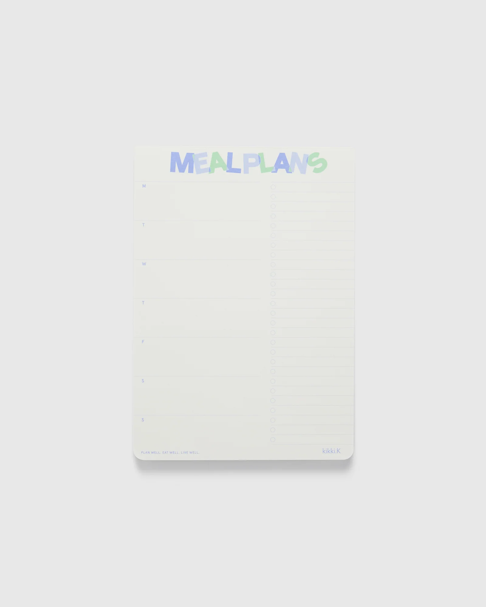 Dinner Planner Notepad A5