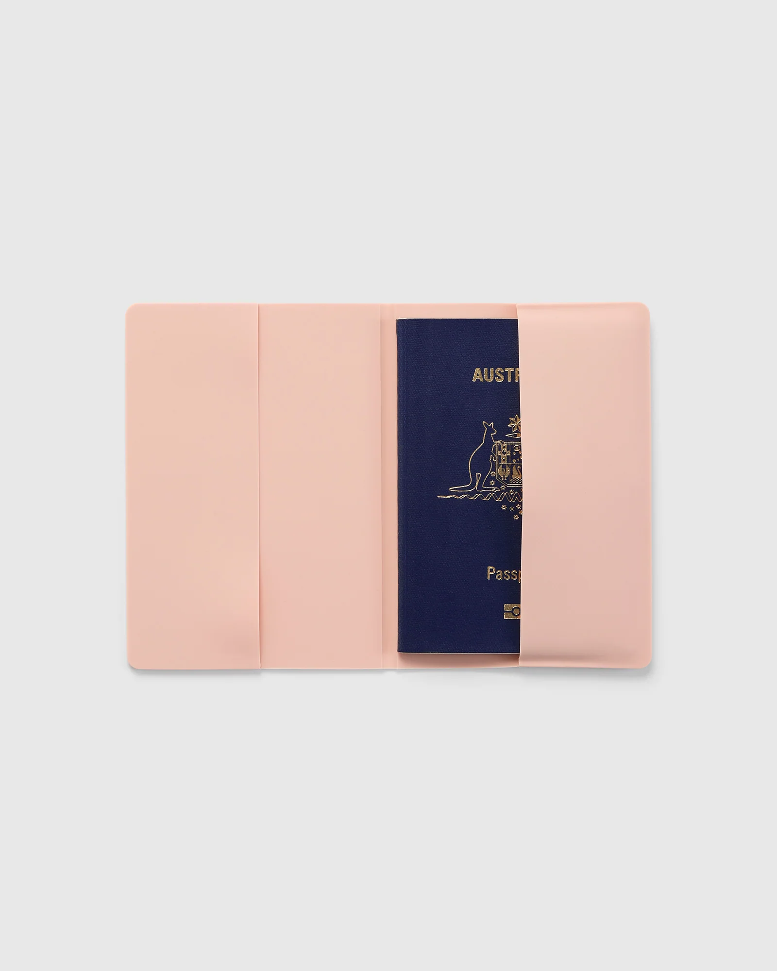 Silicone Passport Holder Initial - Shell