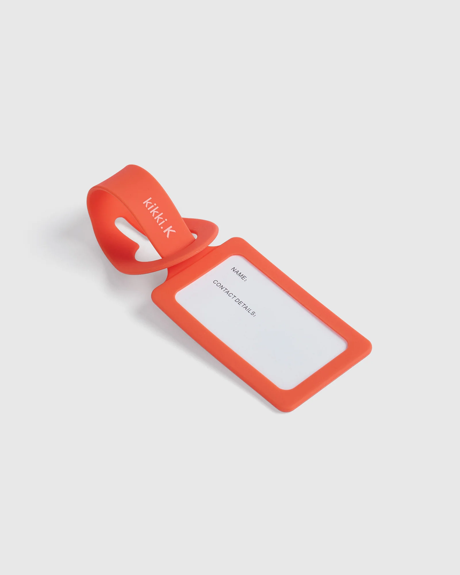 Silicone Luggage Tag Initial - Tangelo