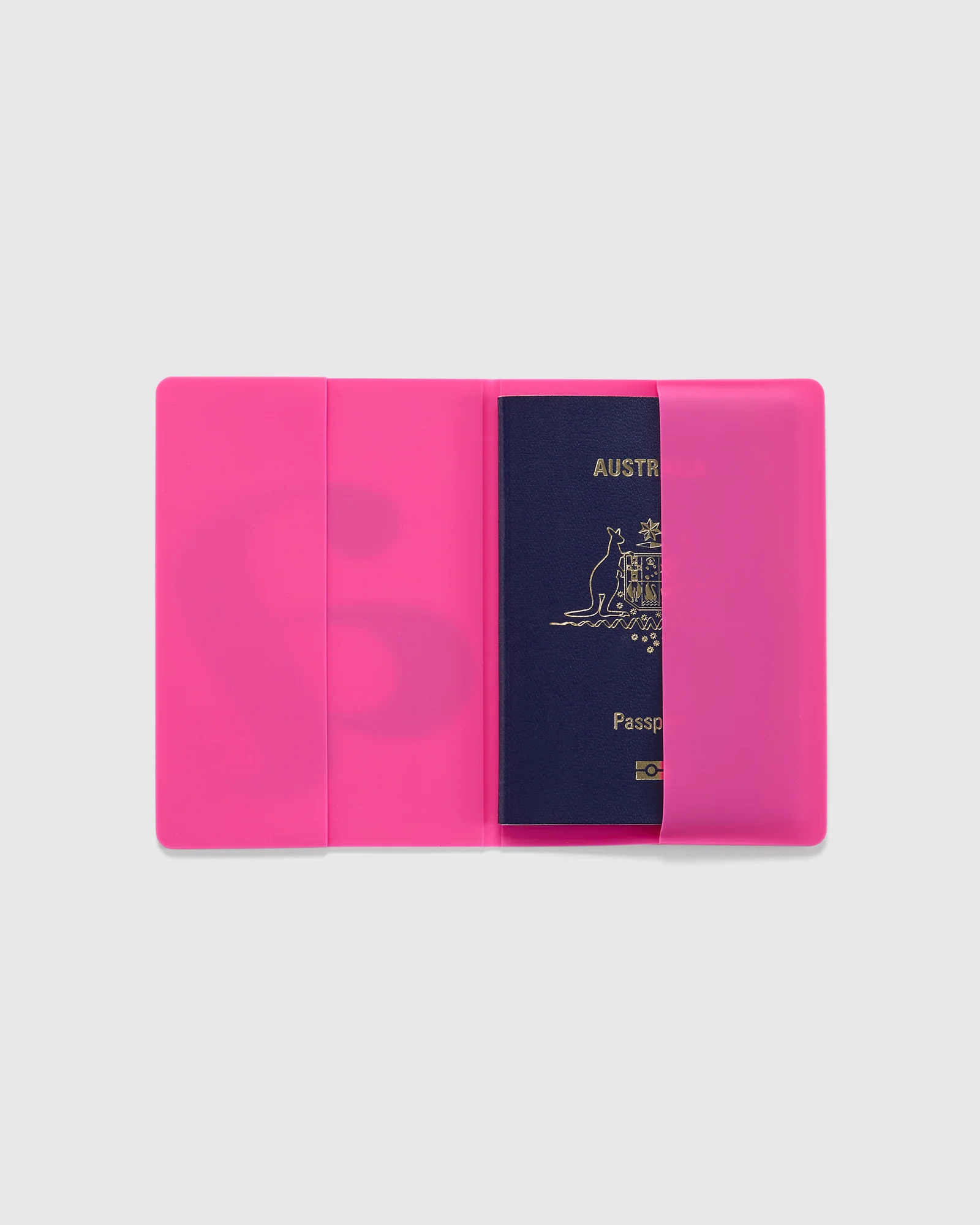A-Z Silicone Passport Holder Raspberry