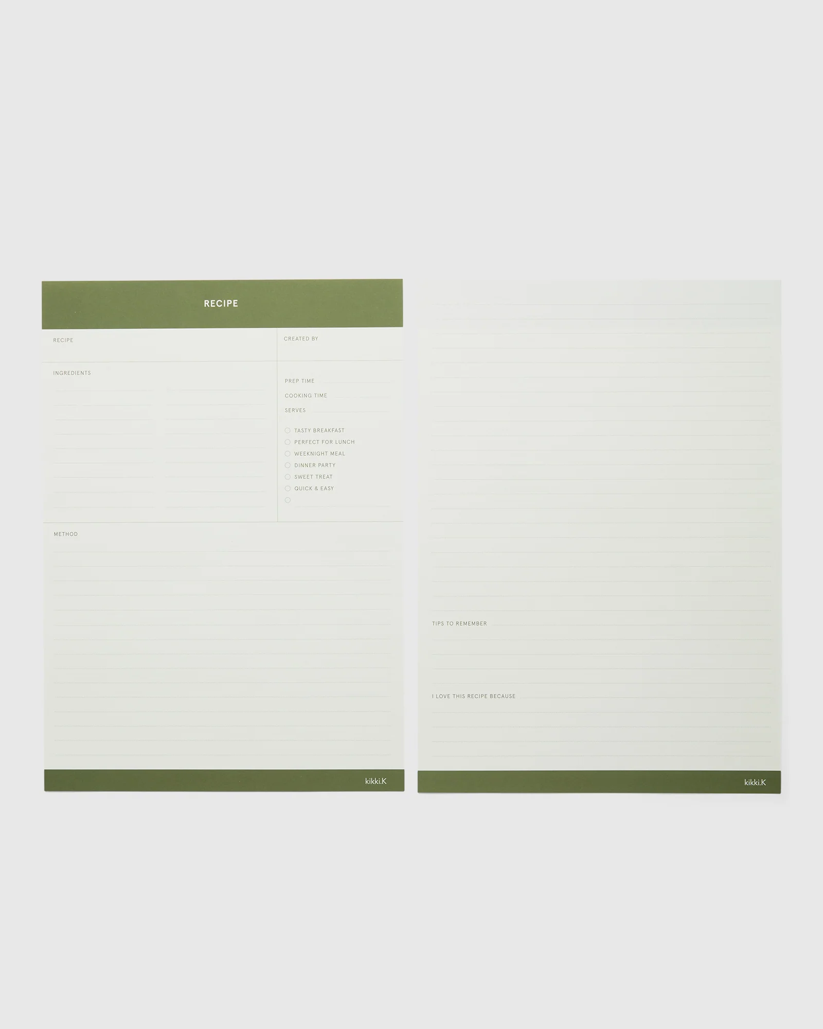 Recipe Organiser Refill