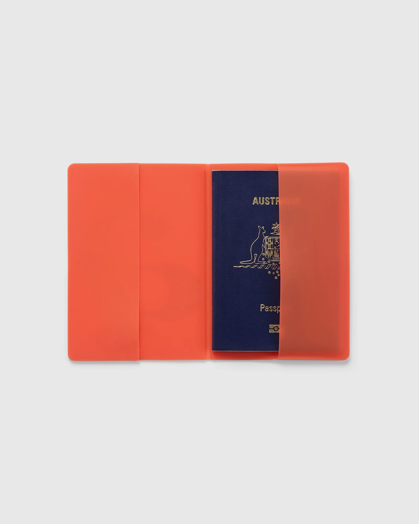 Silicone Passport Holder Initial - Tangelo