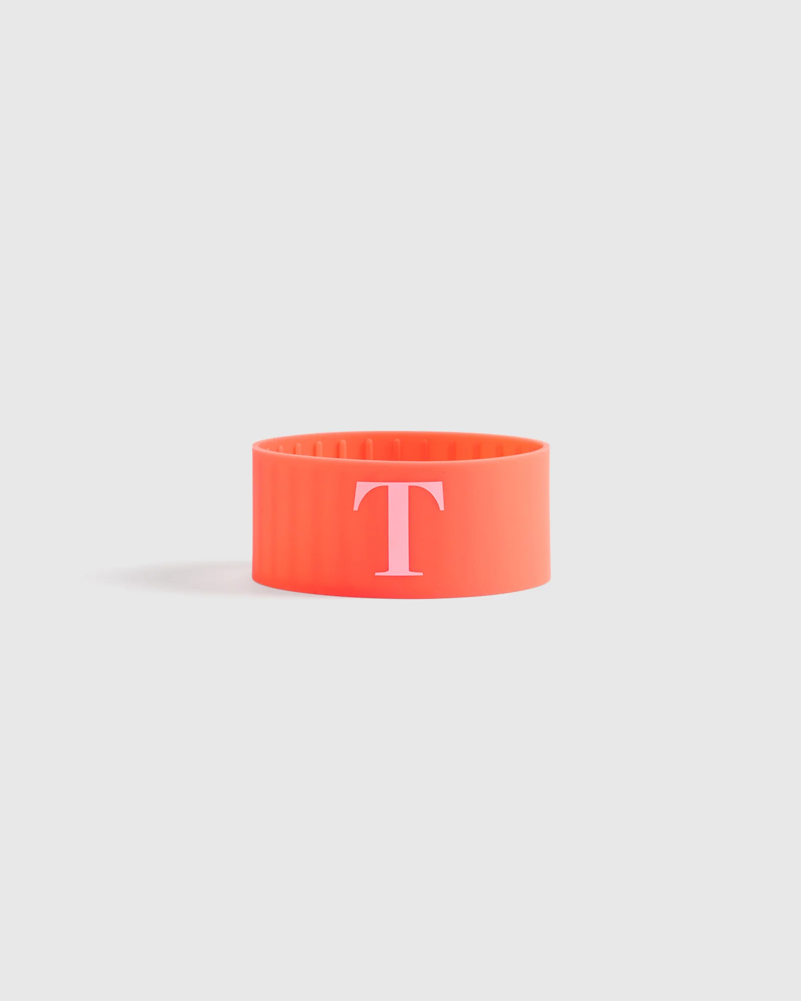 Silicone Band Initial - Neon Orange