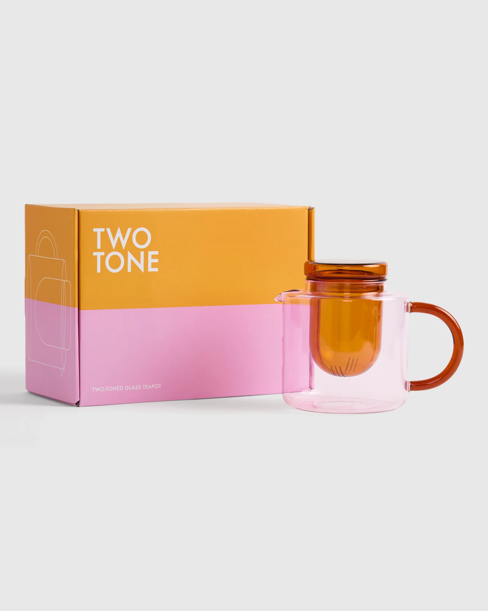 Two-Tone Glass Teapot