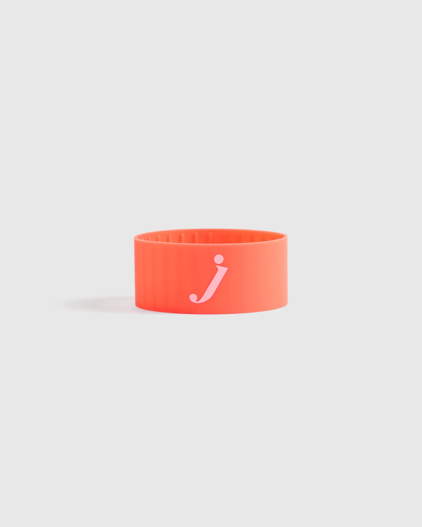 Silicone Band Initial - Neon Orange