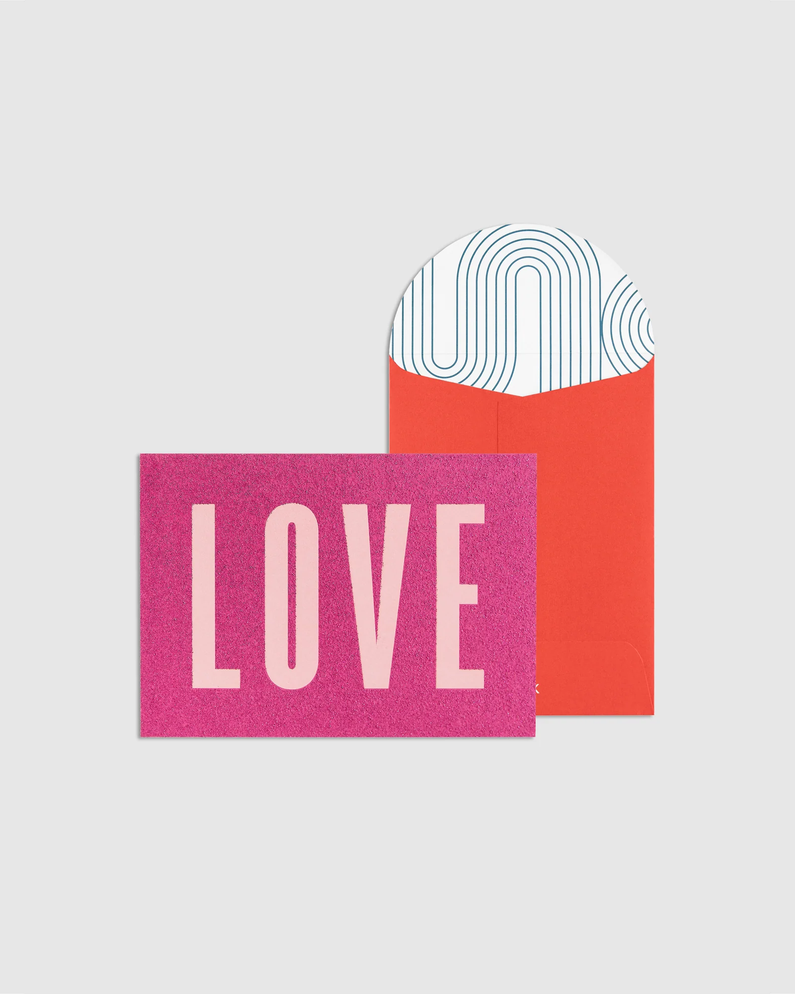 Greeting Card Glitter Love