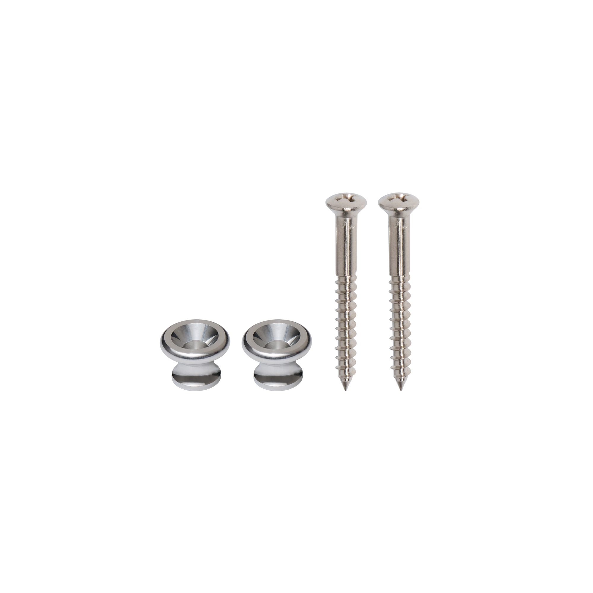 Historic Reissue Strap Buttons With Screws, Aluminum