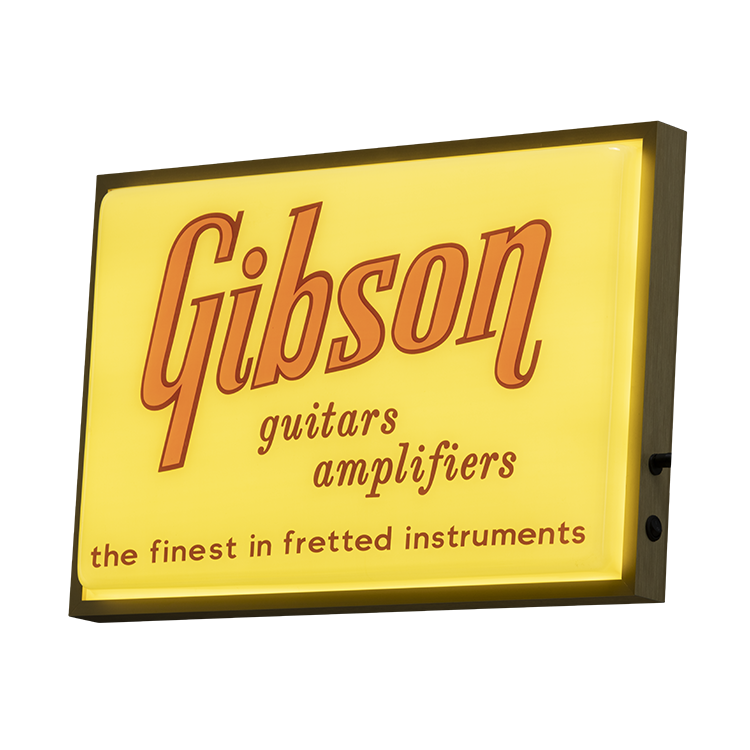 Gibson Vintage Lighted Sign - Guitars & Amplifiers