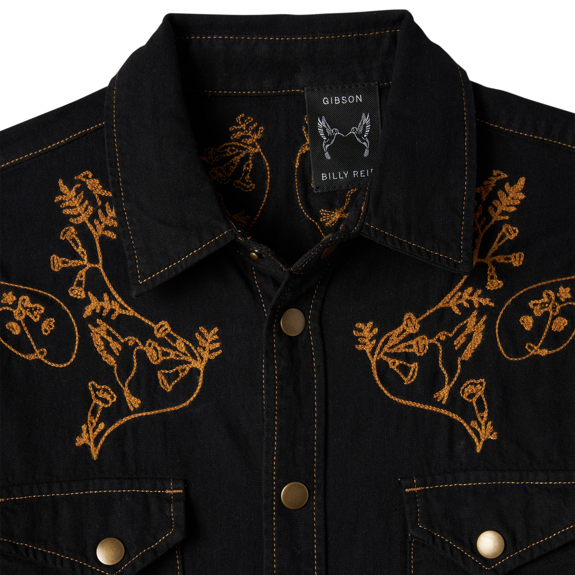Billy Reid x Gibson Embroidered Denim Shirt