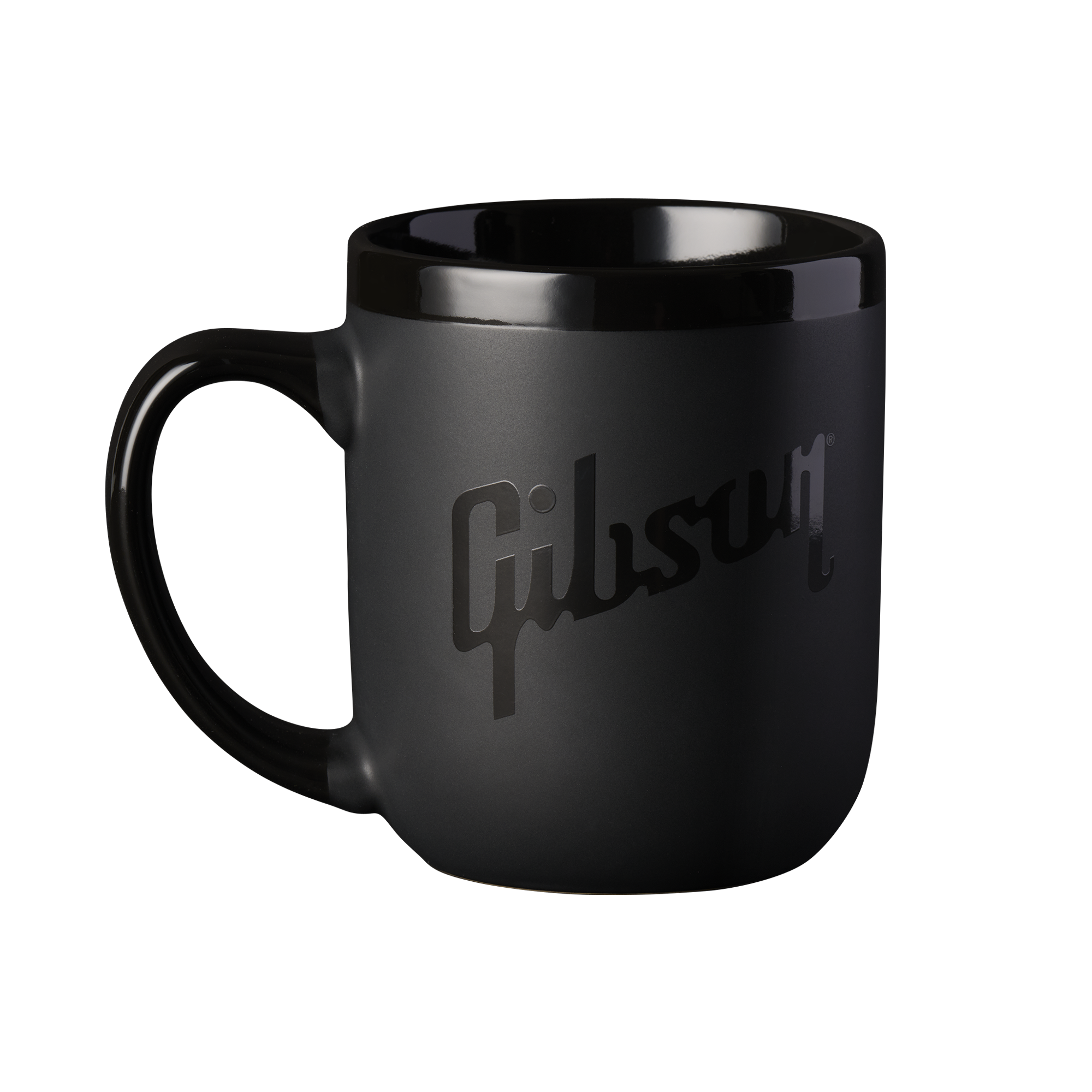 Gibson Coffee Mug, Black on Black (16 oz.)