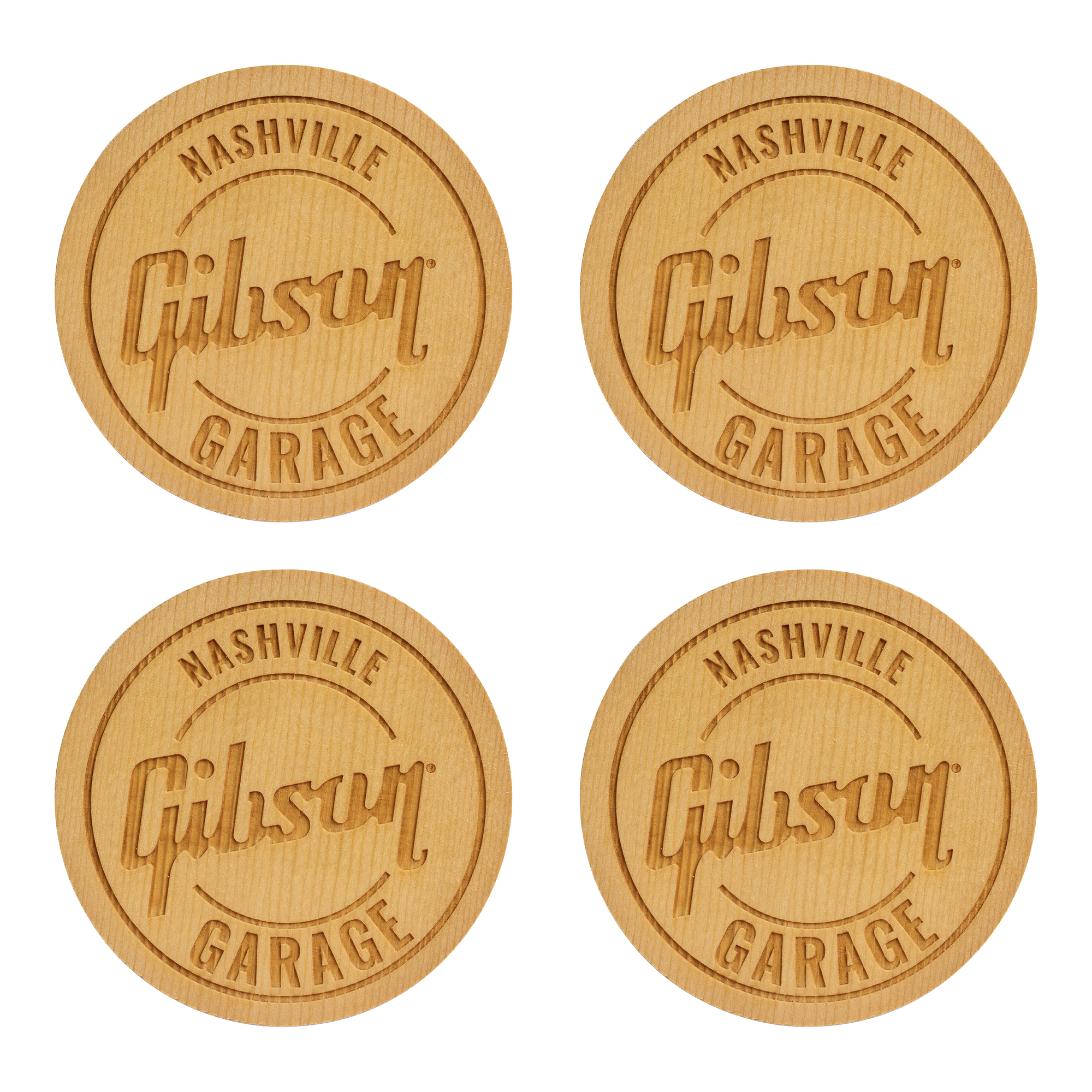 Sitka Spruce Soundhole Coaster Set Gibson Garage Nashville