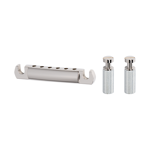 Historic Reissue Stop Bar Tailpiece With Studs & Inserts, Nickel