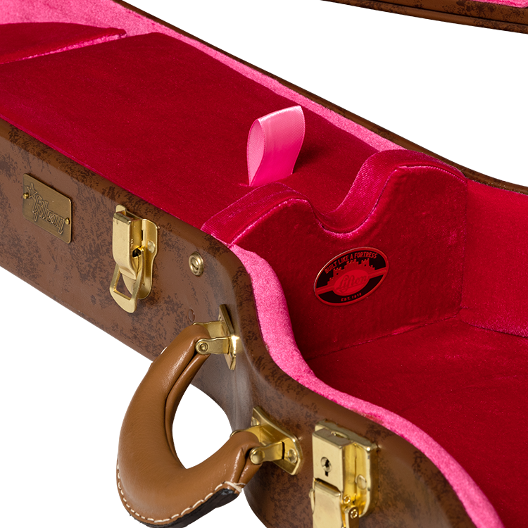 Lifton Historic "5-Latch" Brown/Pink Hardshell Case, Les Paul