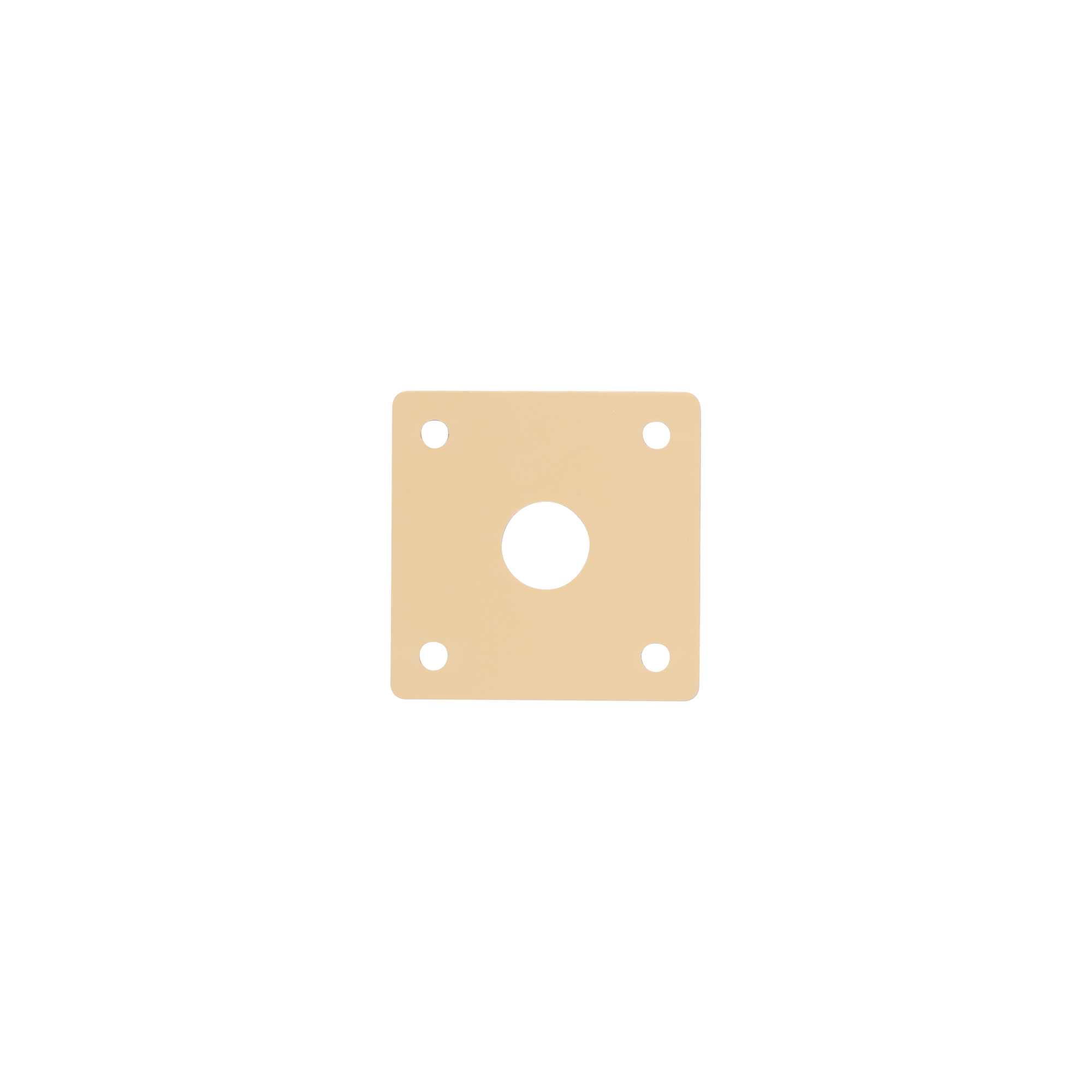 Historic Reissue Plastic Jack Plate with Screws, Cream