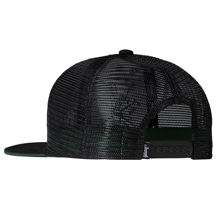Slash 'Skully' Trucker Hat, Black & Green