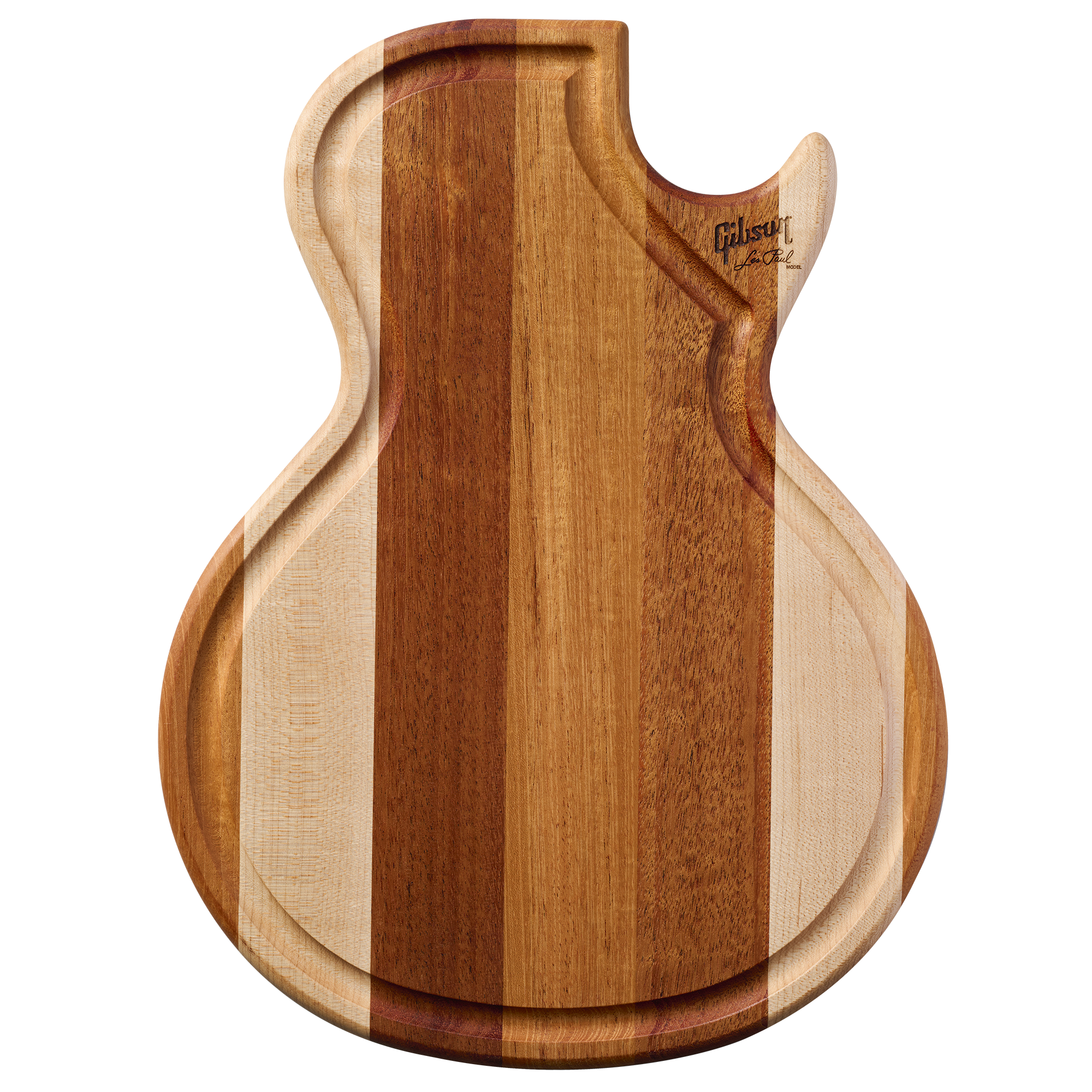 Multi-Wood Les Paul Cutting Board, Face Grain