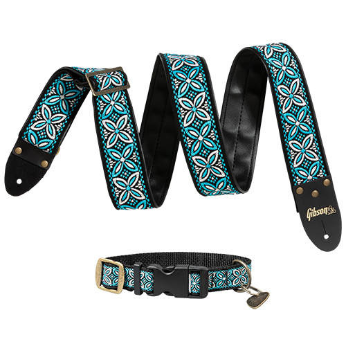 Guitar Strap & Dog Collar Combo Set (Blue)