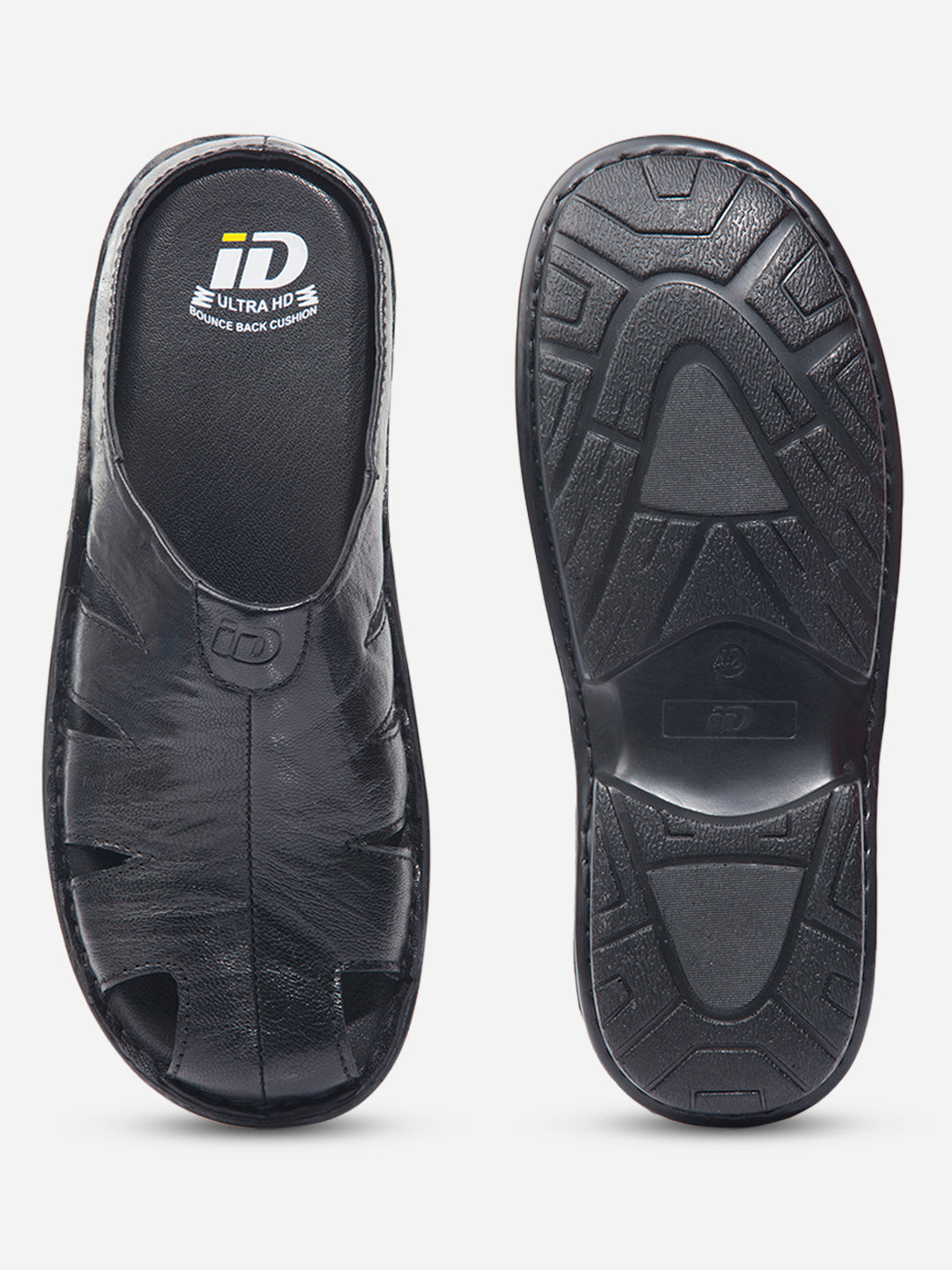 Sandale bărbătești din piele naturală, ușoare și moderne, culoare neagră, design comod