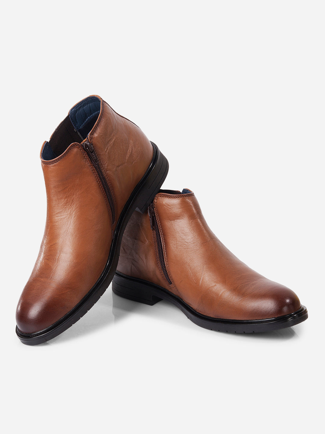 Ghete bărbătești semi-formale din piele naturală de culoare tan, confortabile și elegante