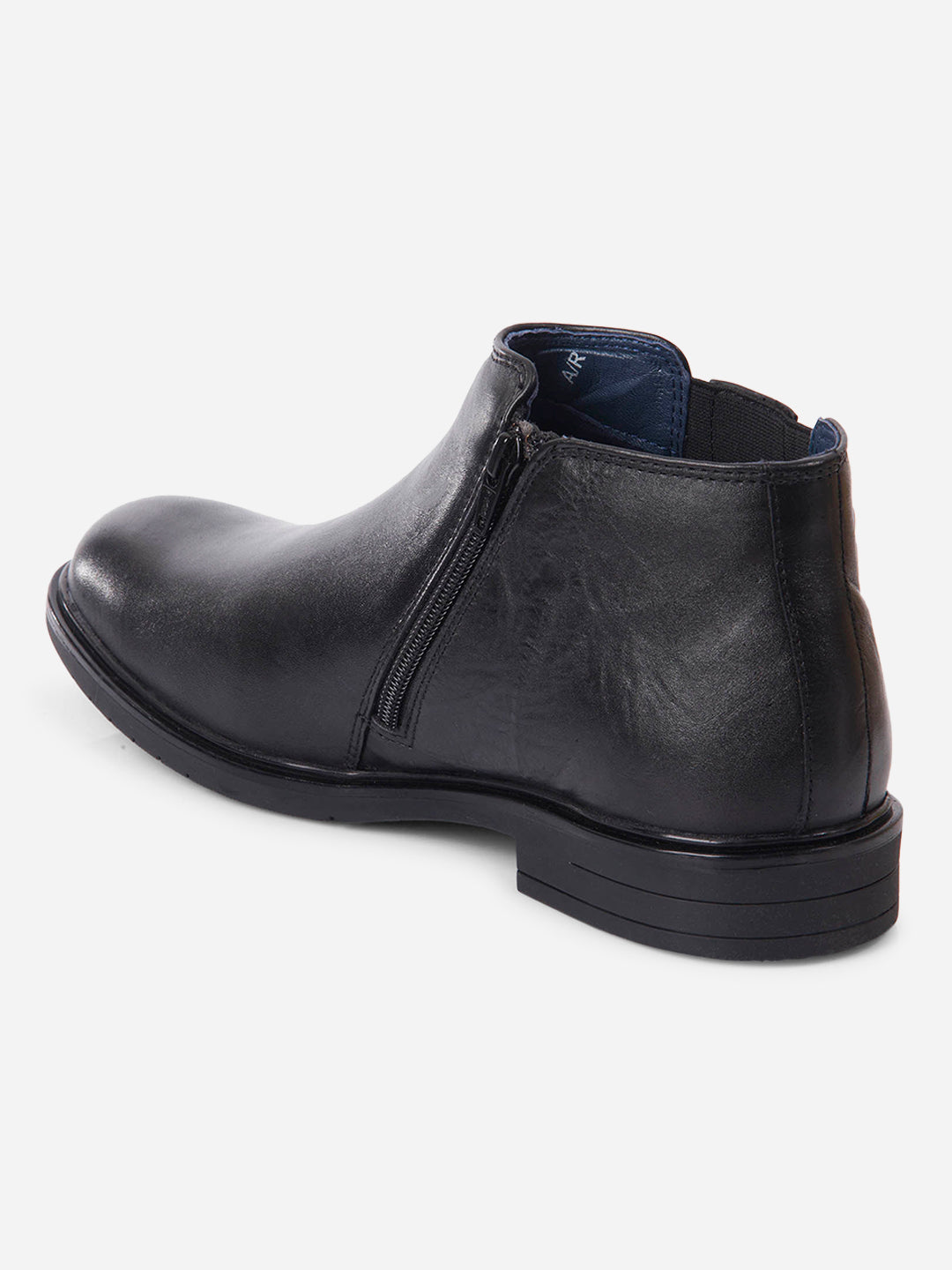 Ghete bărbătești semi-formale din piele naturală, design elegant și confortabil, culoare neagră