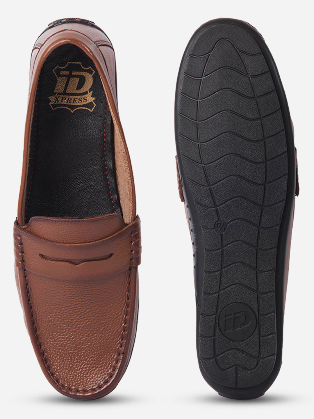 Pantofi loafer bărbați din piele naturală, flexibili și confortabili, culoare maro închis