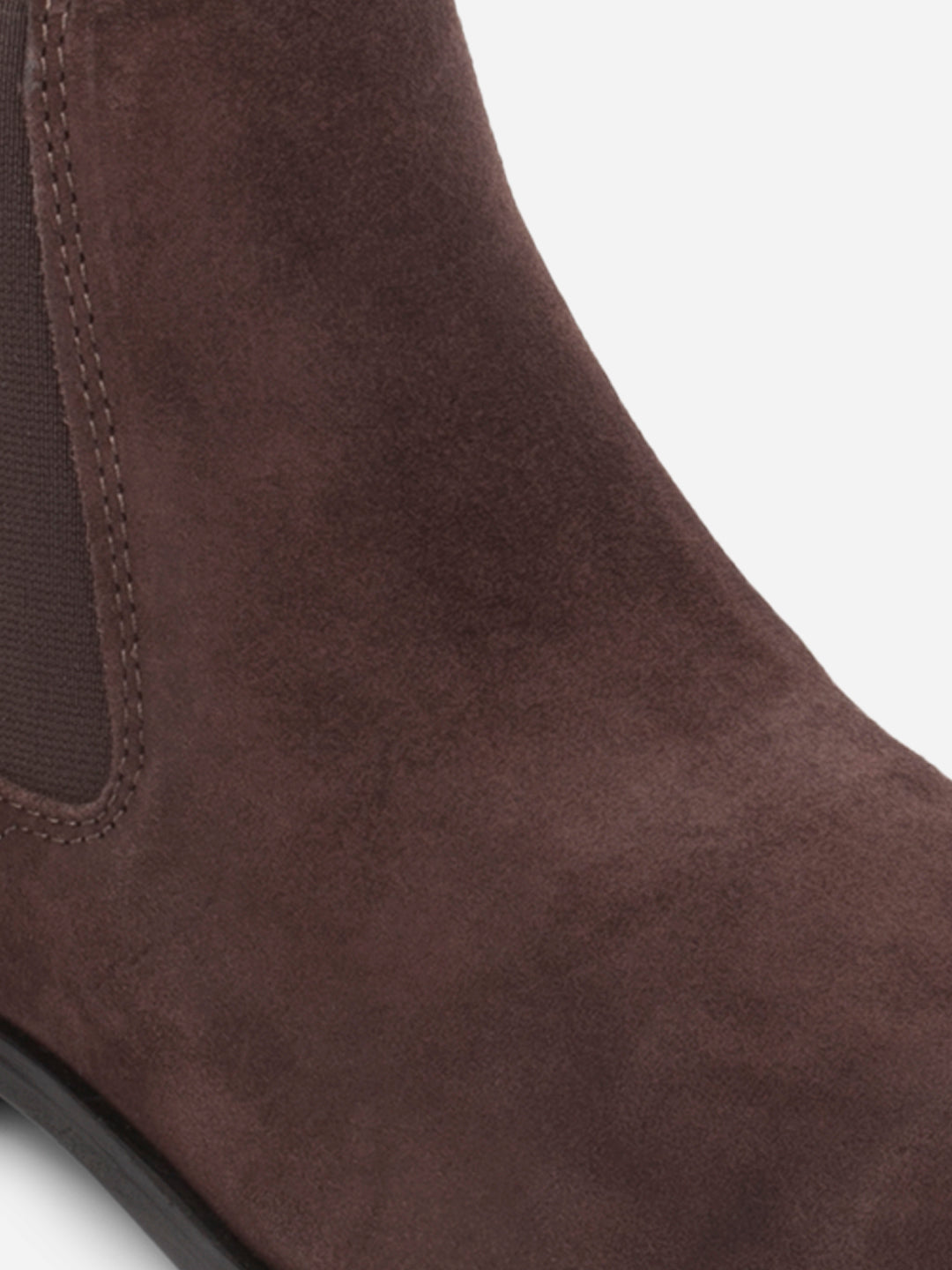 Ghete Chelsea bărbați din piele întoarsă maro, elegante și confortabile