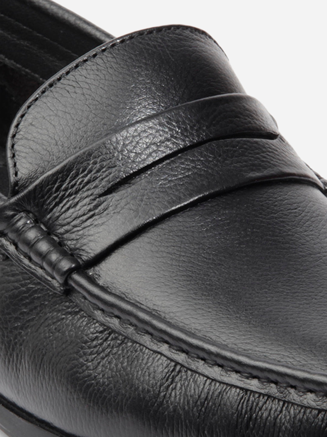 Pantofi loafer clasici negri pentru bărbați, piele naturală respirabilă și talpă de cauciuc durabilă