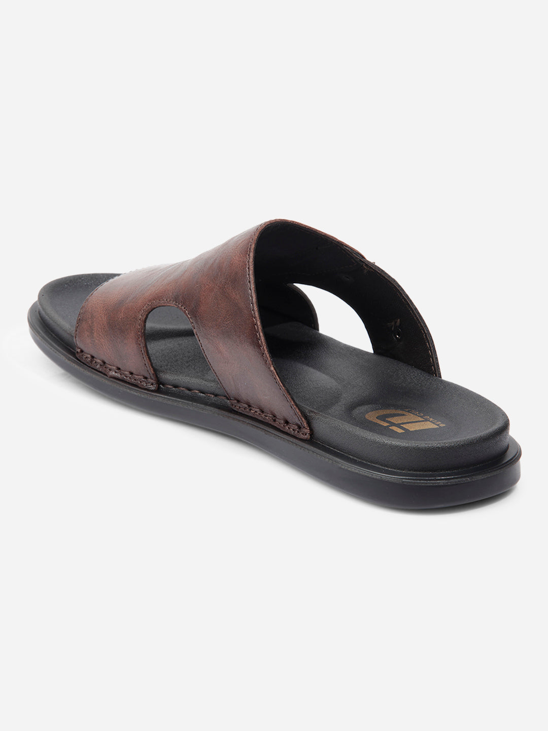 Sandale elegante negre și maro cu cataramă, din piele naturală, confortabile și ergonomice