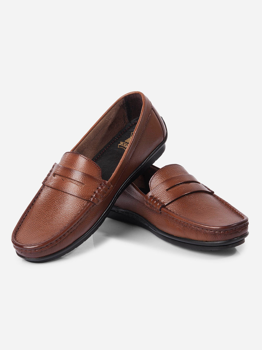 Pantofi loafer bărbați din piele naturală, flexibili și confortabili, culoare maro închis