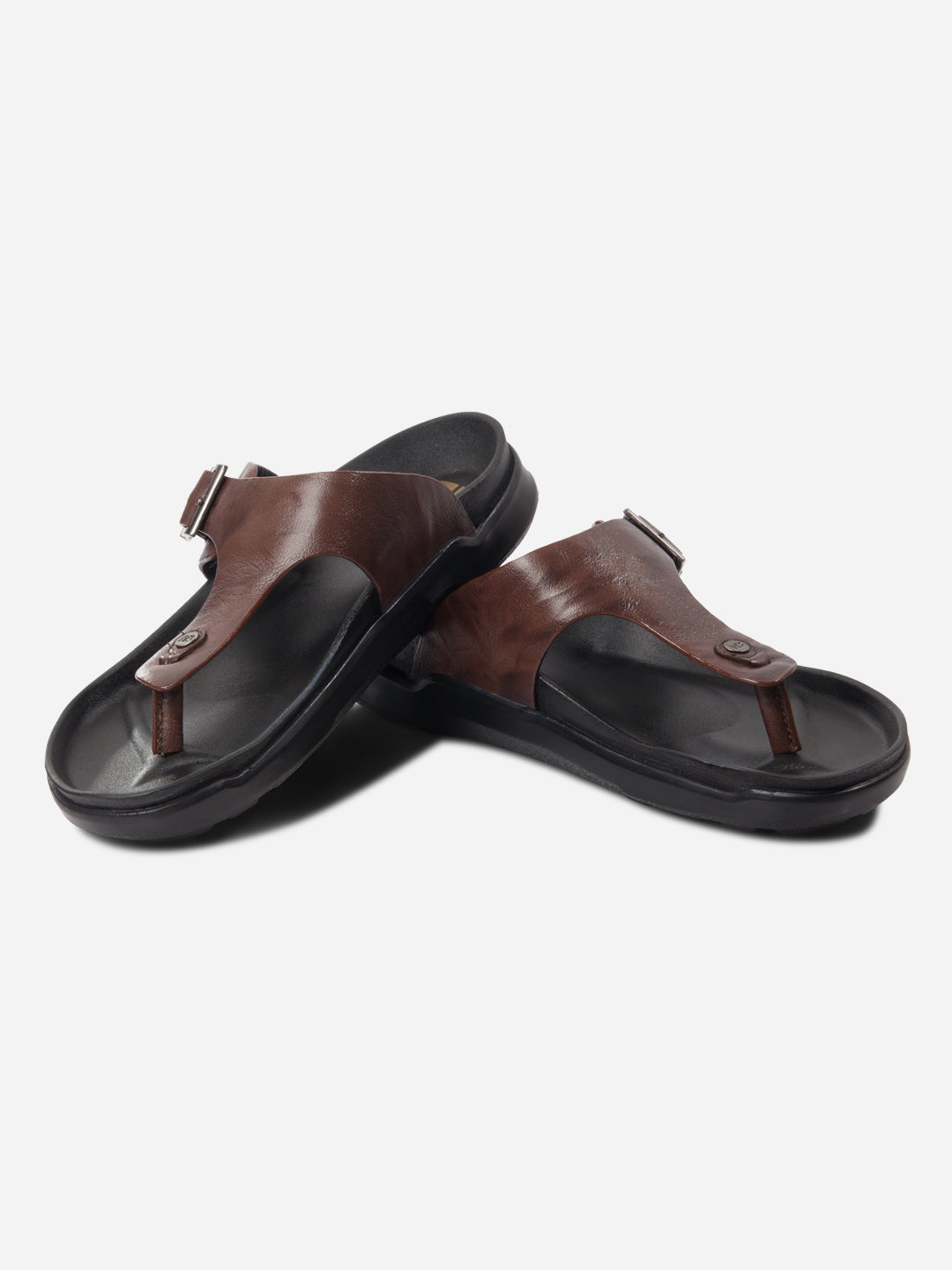 Sandale ergonomice din piele naturală pentru bărbați, maro, confortabile și durabile