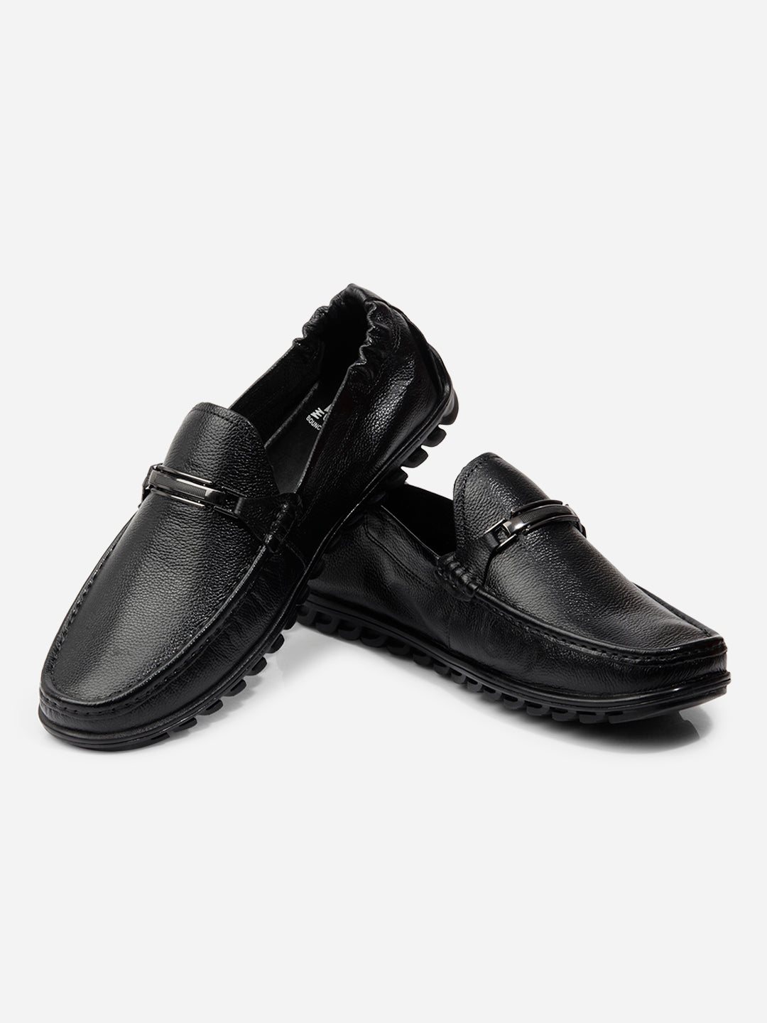 Pantofi loafer clasici pentru bărbați, din piele naturală neagră, eleganți și confortabili