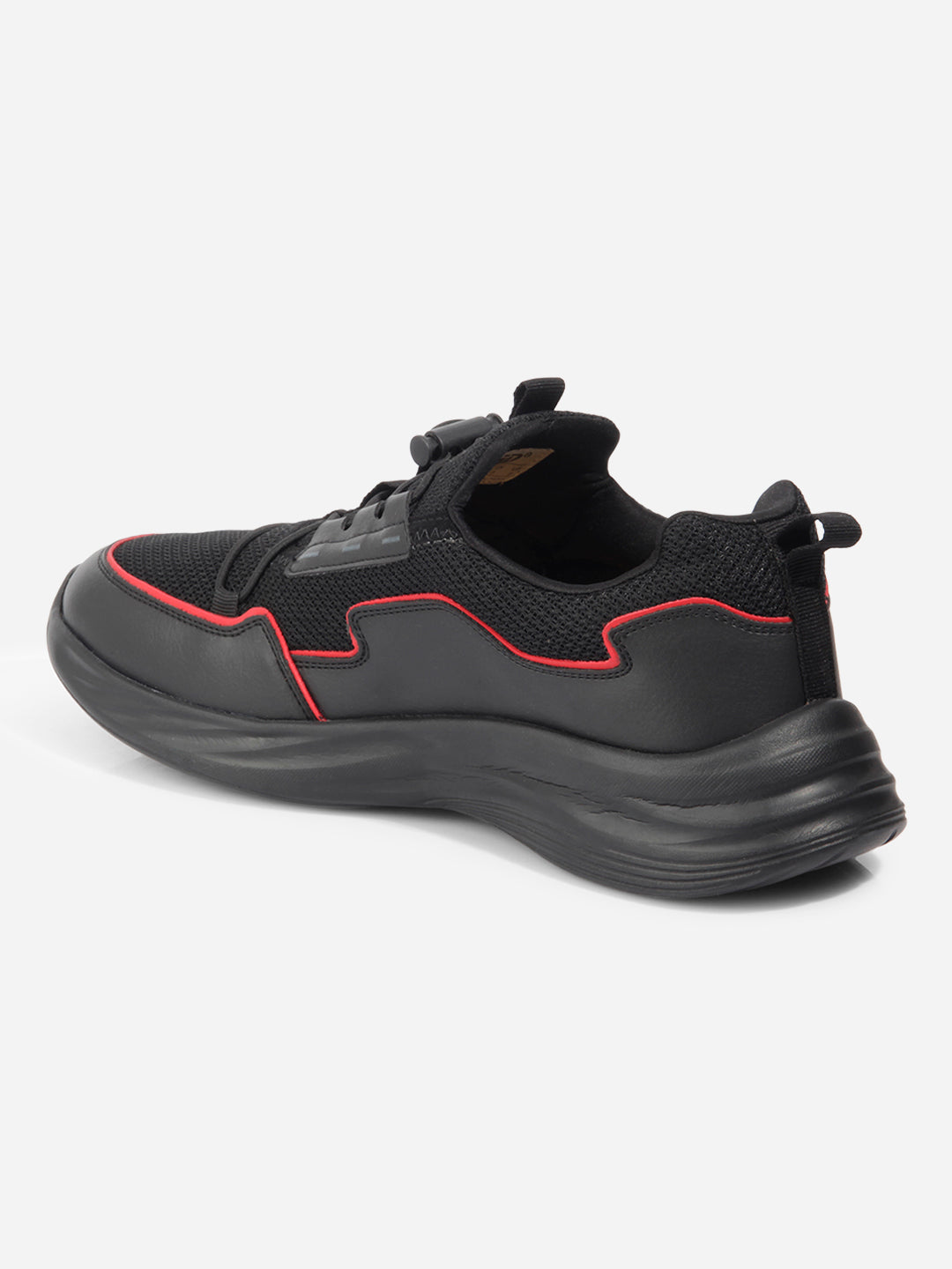 Pantofi sport ușori pentru bărbați, negru-roșu, design modern și confort optim