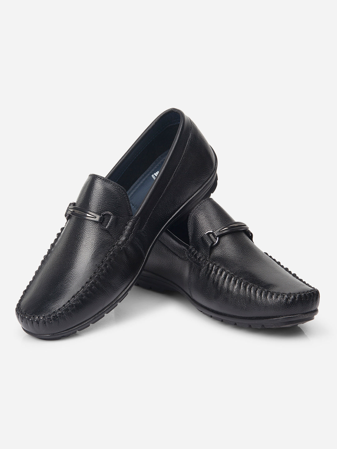 Pantofi loafer bărbați, negri, confortabili și eleganți din piele naturală respirabilă, talpă cauciuc
