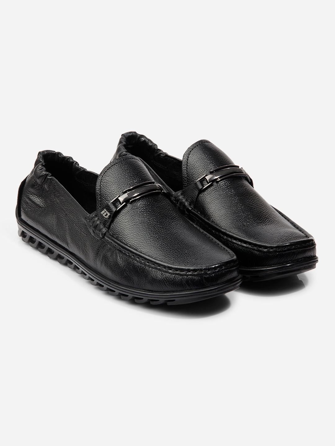 Pantofi loafer clasici pentru bărbați, din piele naturală neagră, eleganți și confortabili