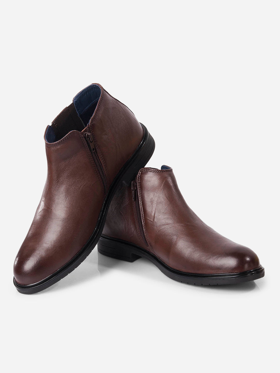 Ghete bărbătești semi-formale din piele naturală maro, confortabile și elegante