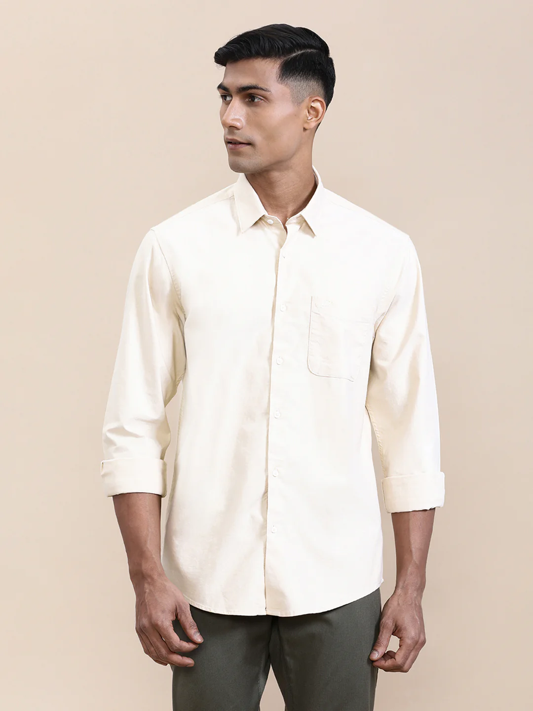 Premium Perma-Finish Oxford Full Sleeve Shirt Yellow