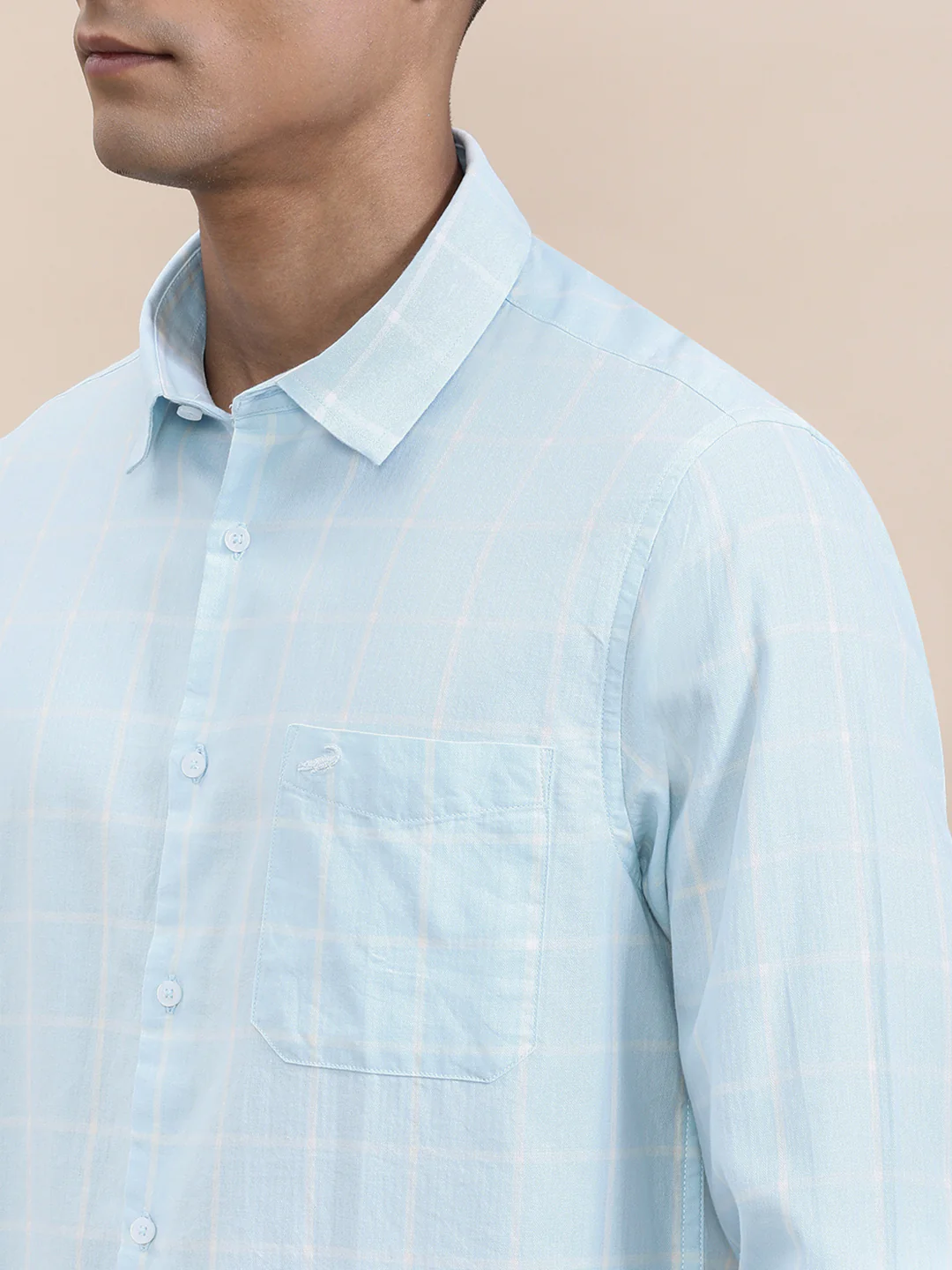 Blue Windowpane Lightweight Shirt
