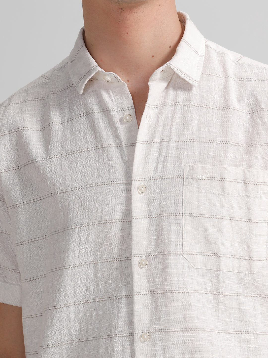 100% Cotton Tactile Stripe Shirt