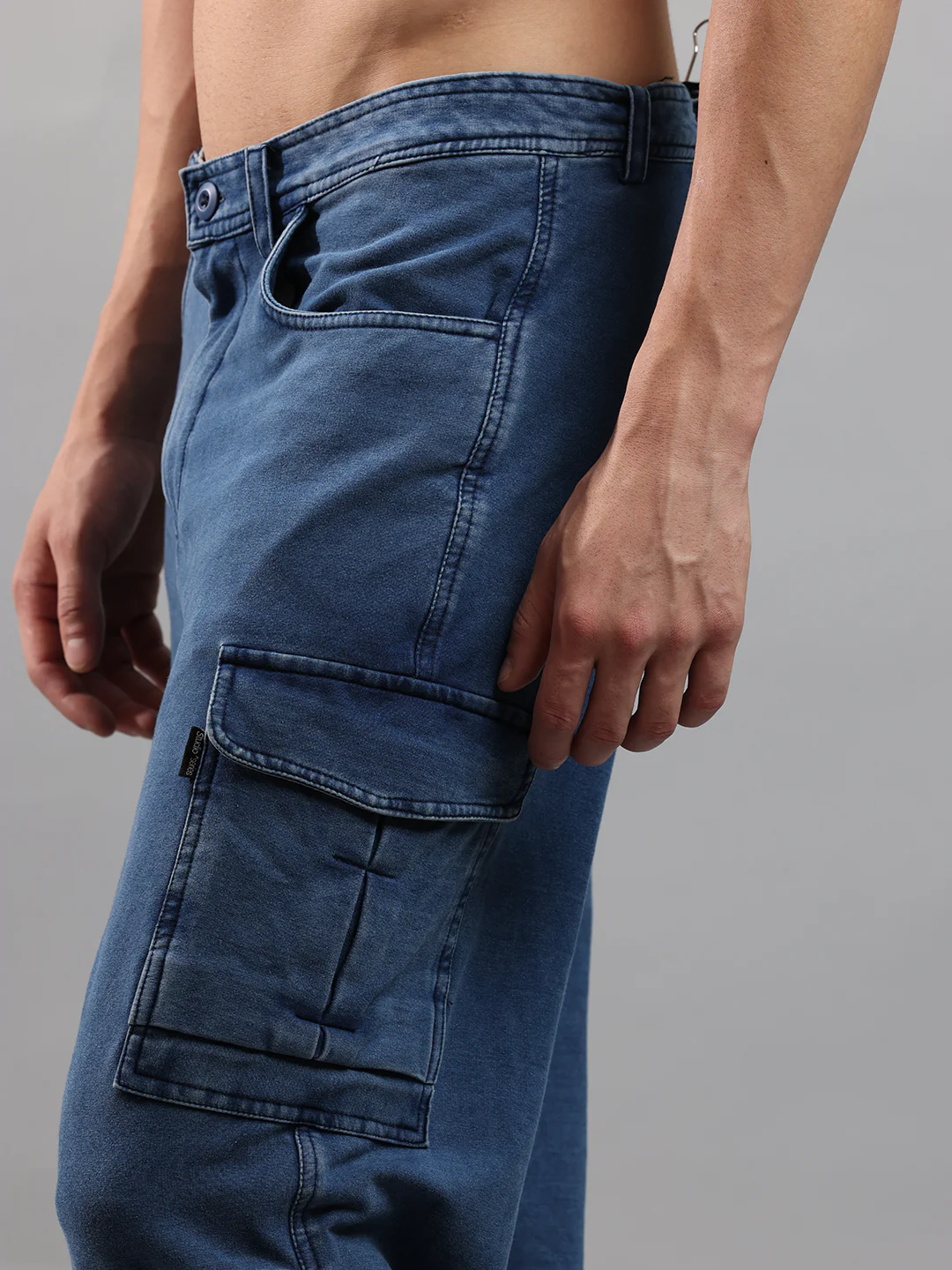 Den Knit Regular Denim Jogger In Ice Blue