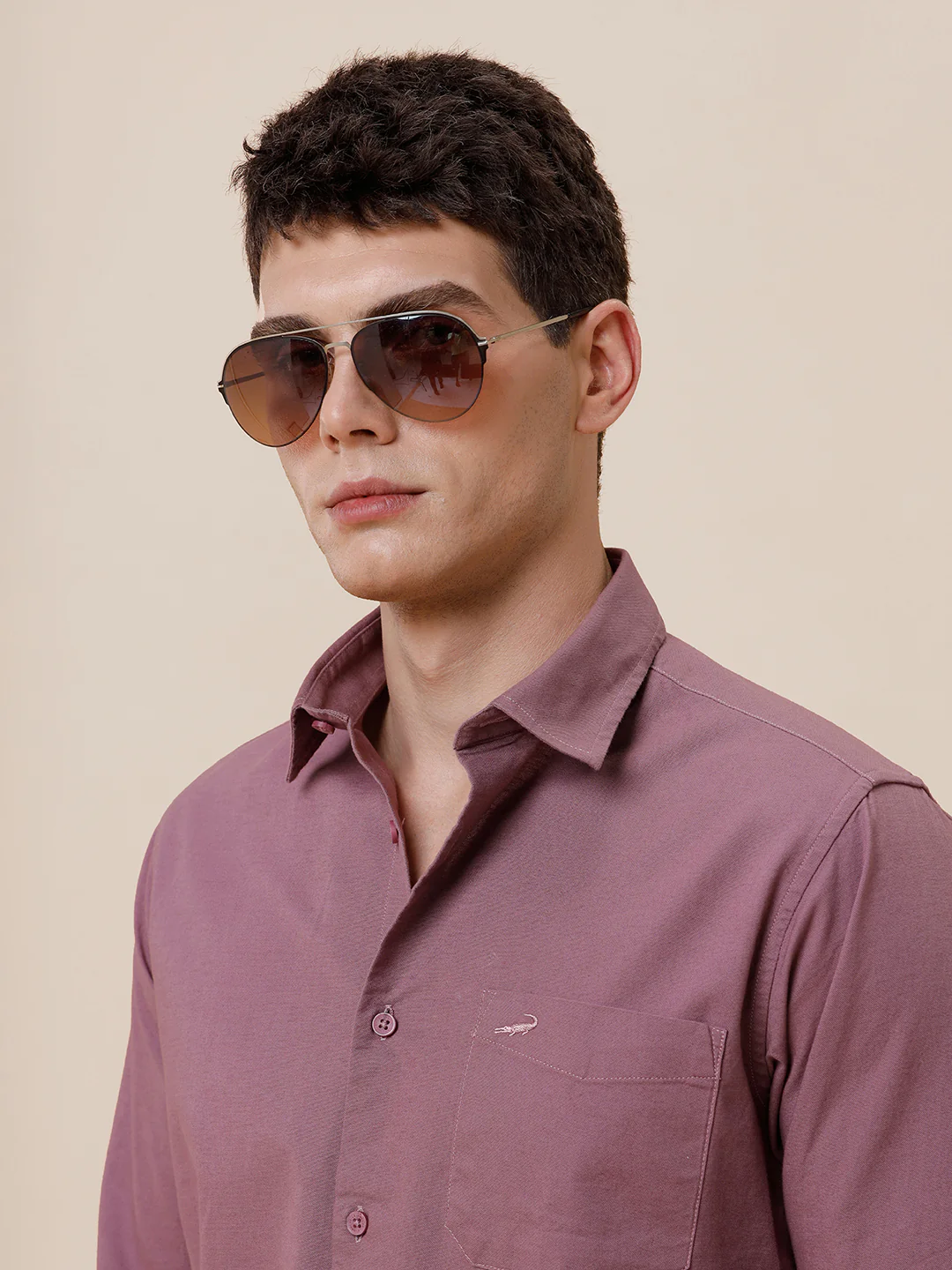 Cotton Stretch Oxford Pink Shirt