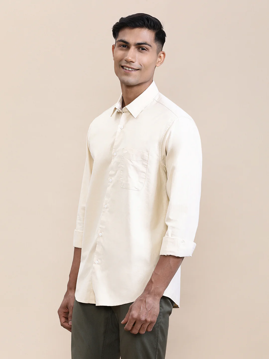 Premium Perma-Finish Oxford Full Sleeve Shirt Yellow