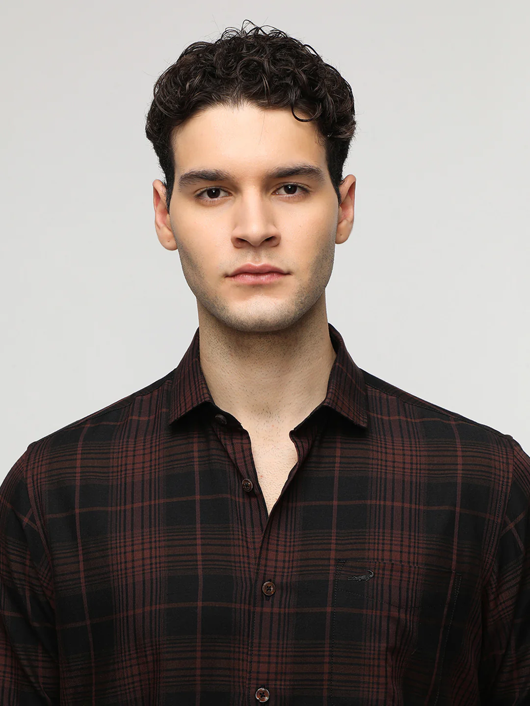 Black Checks Mercerized Premium Shirt